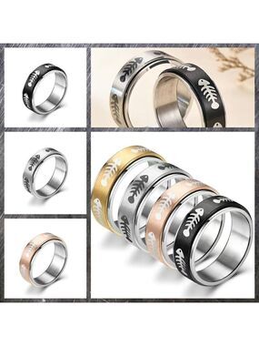 Spinner Fidget Ring Fish Skeleton #1152